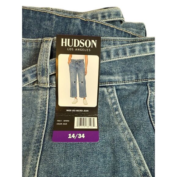 NWT Hudson Wide Leg Belted Wide-Leg Ankle Jeans Size 14 - Picture 6 of 10